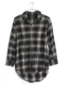Wholesale Black Checkered Flannel Shirt For Ladies