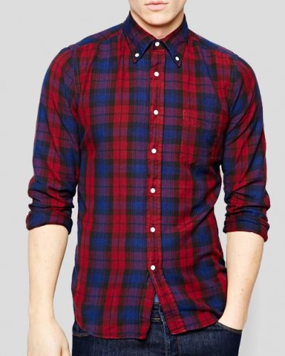 Wholesale Blue Plaid Shirt for Men