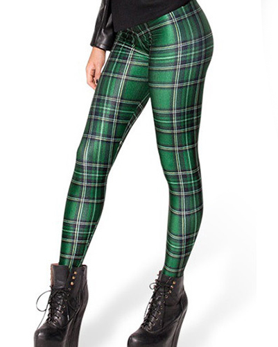 Green Magic Woman Flannel Leggings Wholesale